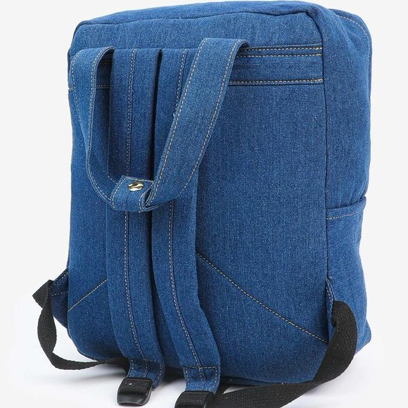 New Ardene Denim Backpack 13” laptop padded MacBook backpack notebook school bag - Picture 2 of 9